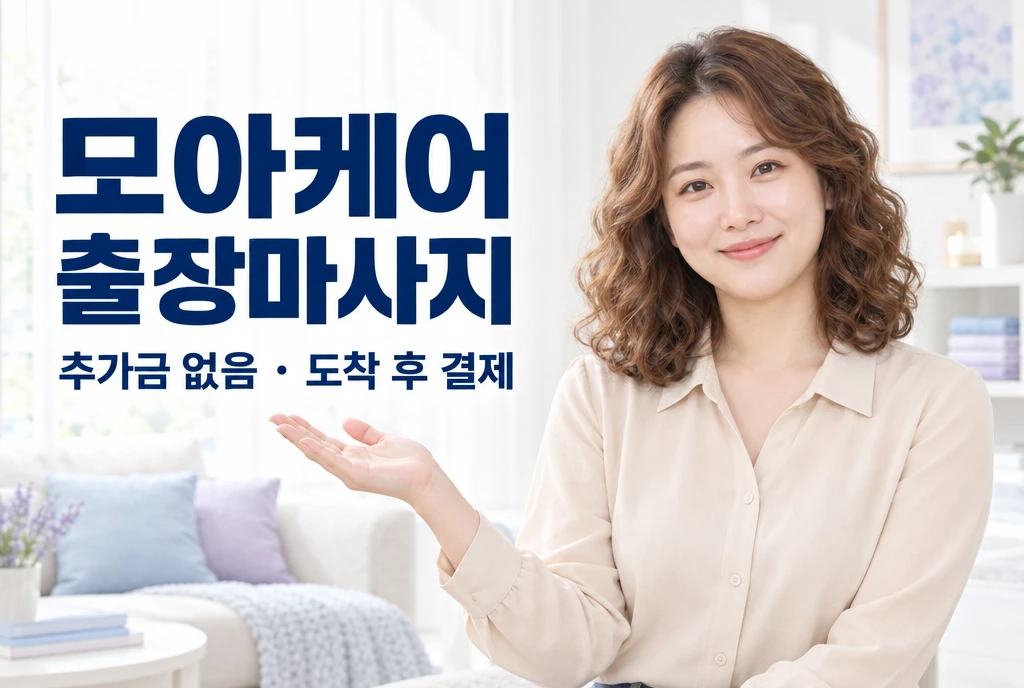 모아케어 출장마사지 추가금 없음과 도착 후 결제 안내