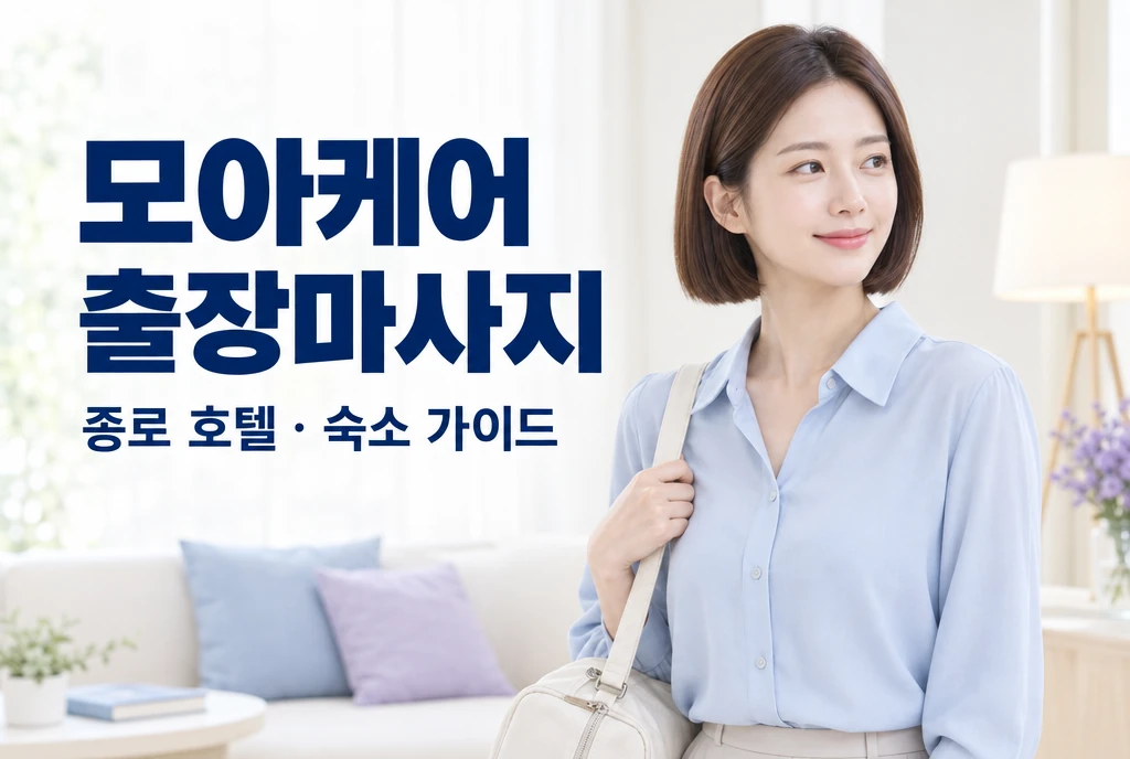 모아케어 출장마사지 종로 호텔·숙소 가이드와 여성 모델